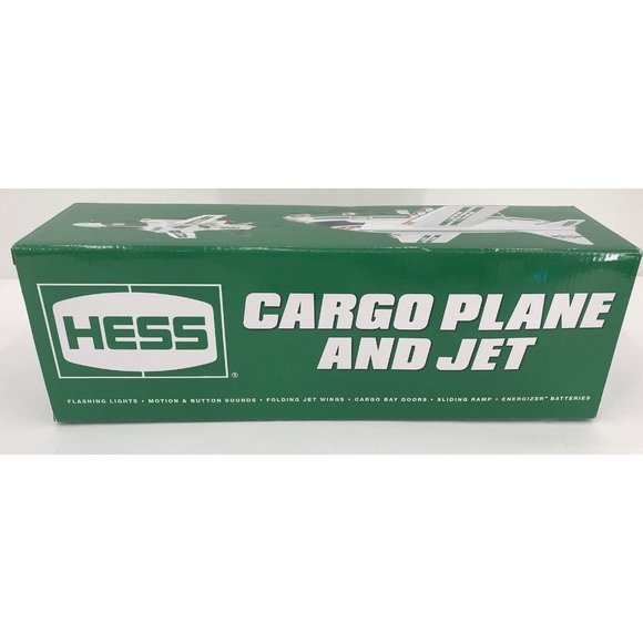 Hess Toys Hess Cargo Plane And Jet With Lights Green White Airplane